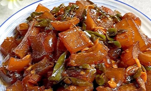 Tumis Kikil Cabe Ijo - Masakan dari Kikil