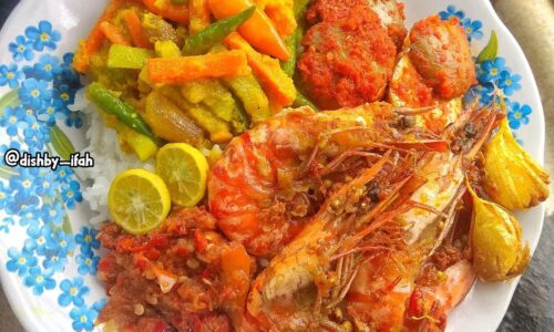 Acar Kuning & Udang Goreng Bawang Putih - Masakan dari Mentimun