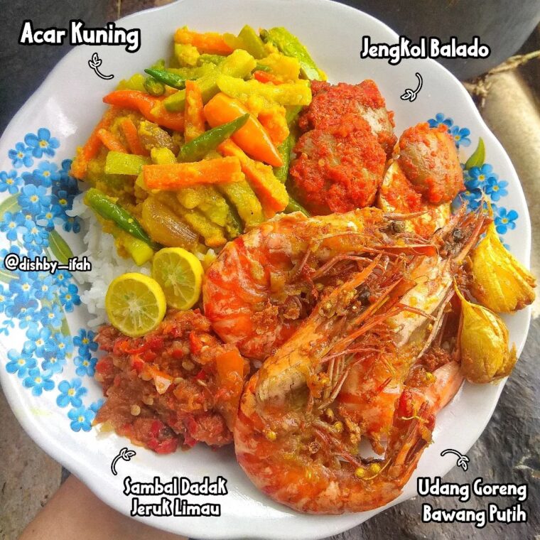 Resep Acar Kuning & Udang Goreng Bawang Putih Dari dishby_ifah