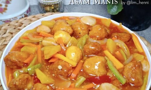 Bola Bola Udang Asam Manis - Masakan dari Paprika