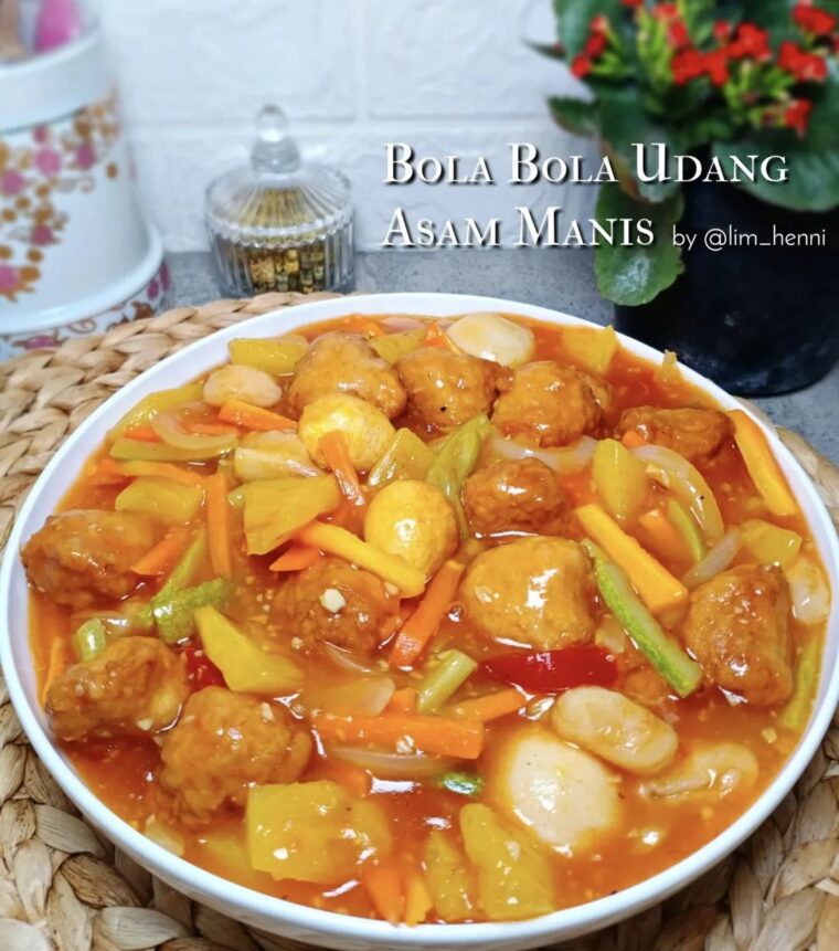 Resep Bola Bola Udang Asam Manis Dari lim_henni