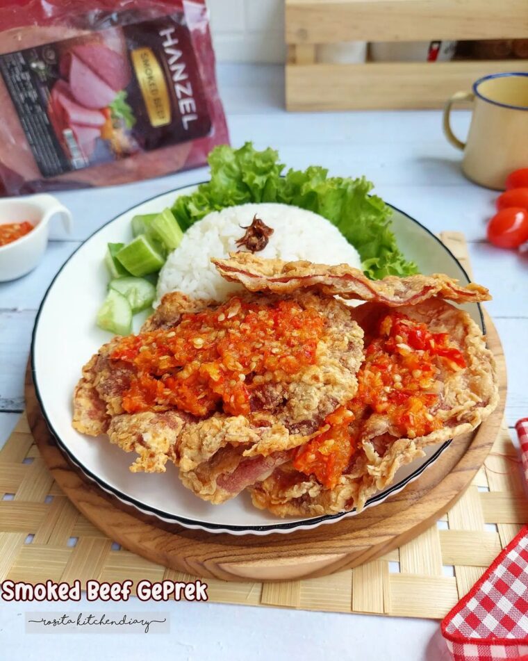 Resep Smoked Beef Geprek Dari rosita_kitchendiary