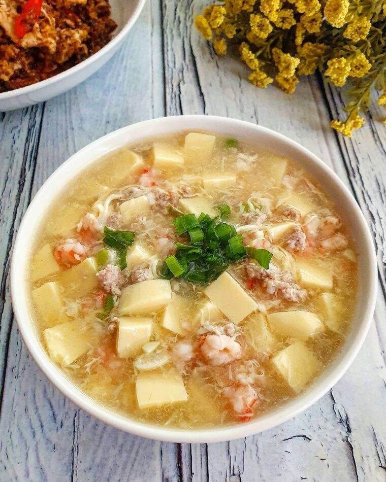 Resep Sup Tofu Udang Dari yscooking