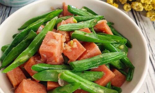 Tumis Buncis Luncheon Meat