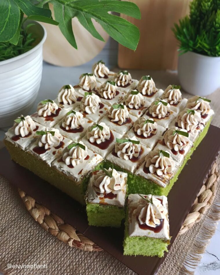 Resep Cake Potong Pandan Gula Melaka Dari elvynnofianti