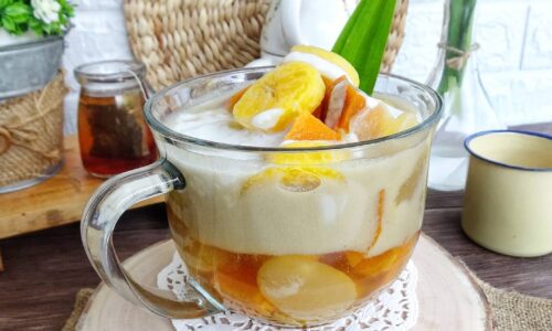 Kolak Teh Tarik Susu - Minuman dari Kolang Kaling