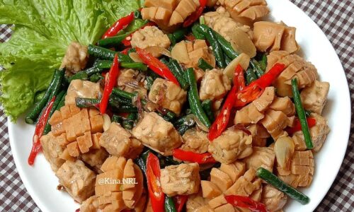 Oseng Tempe Sosis Kacang Panjang