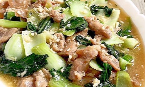 Pokcoy Cah Ayam - Masakan dari Tepung Sagu