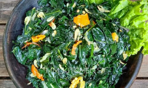 Tumis Daun Pepaya Jepang - Masakan dari Daun Pepaya