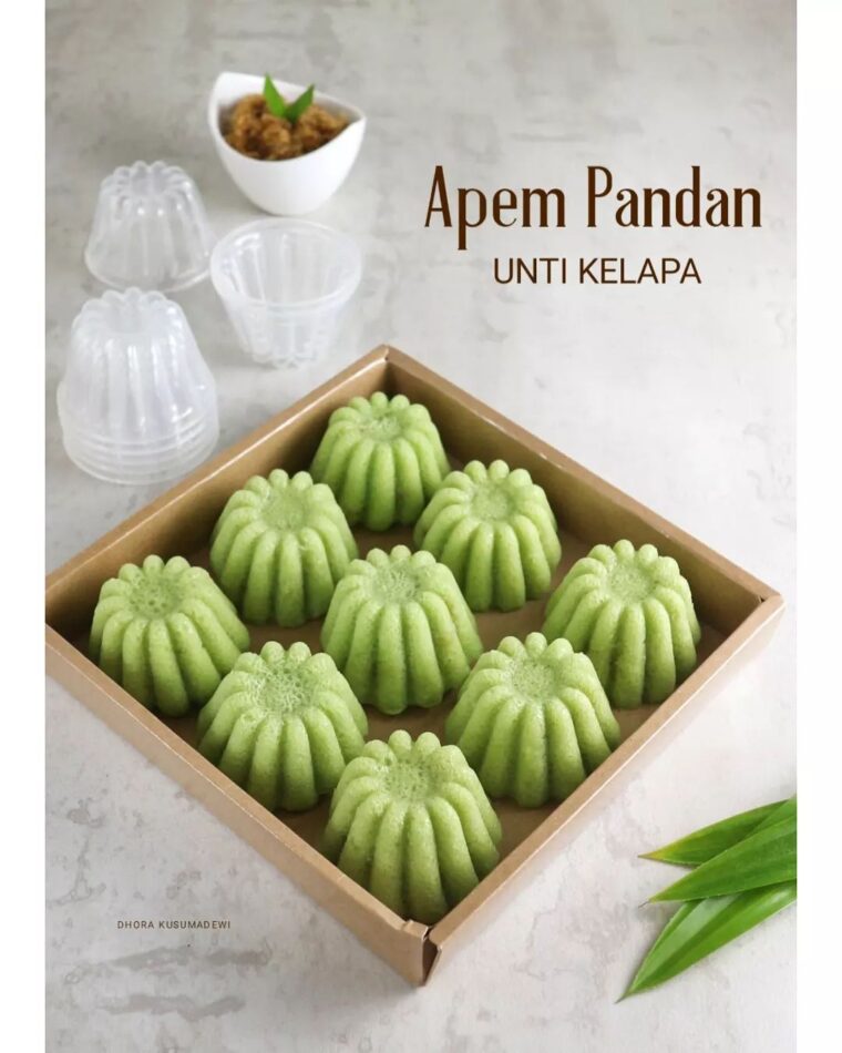 Resep Apem Pandan Unti Kelapa Dari dhora_kusumadewi