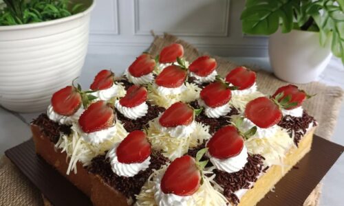 Cake Potong Toping Coklat Keju