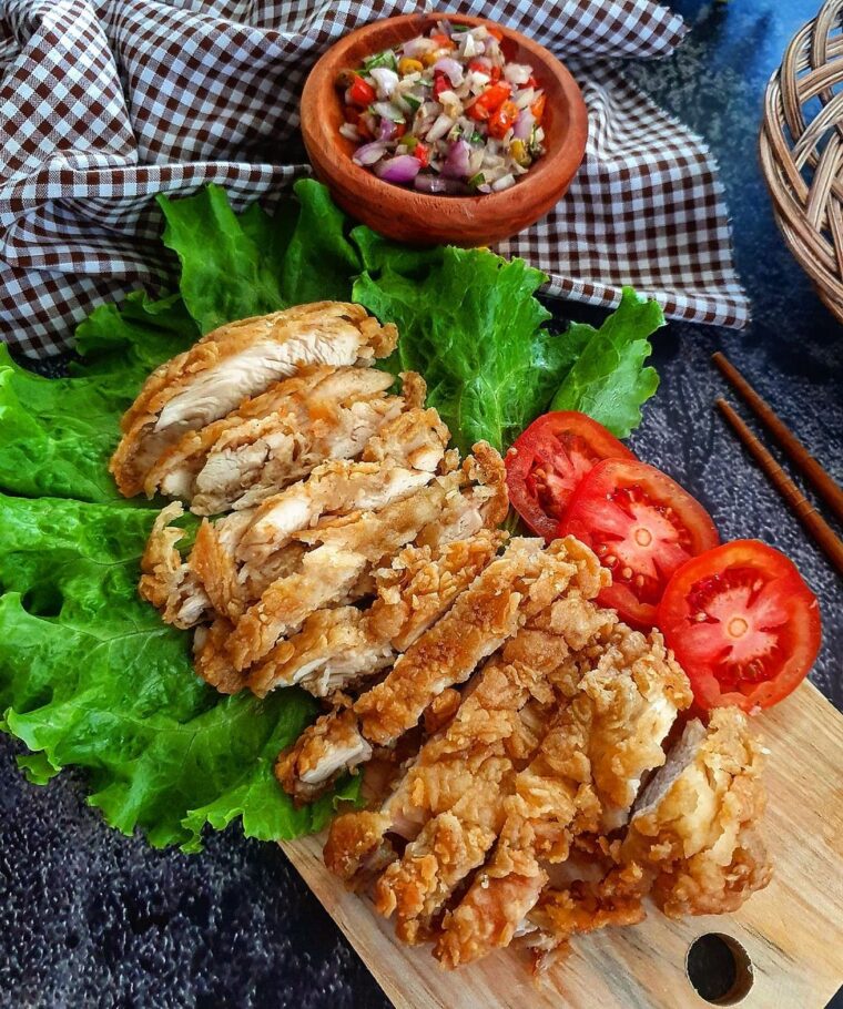 Resep Fried Chicken Chop With Sambal Matah Dari yscooking
