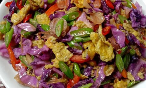 Orek Telur Kol Buncis - Masakan dari Kol(kubis) dan Telur