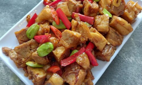 Oseng Tahu Bakso Tuna - Masakan dari Petai dan Tahu