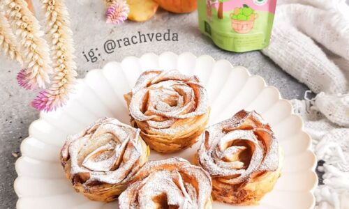 Peachy Apple Rose Tart - Kue dari Apel