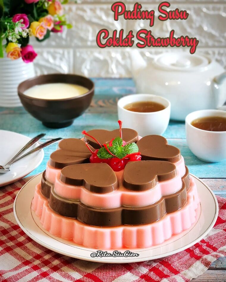 Resep Puding Susu Coklat Strawberry Dari rita_siucien