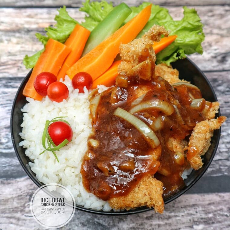 Resep Rice Bowl Chicken Steak Dari seto_beri