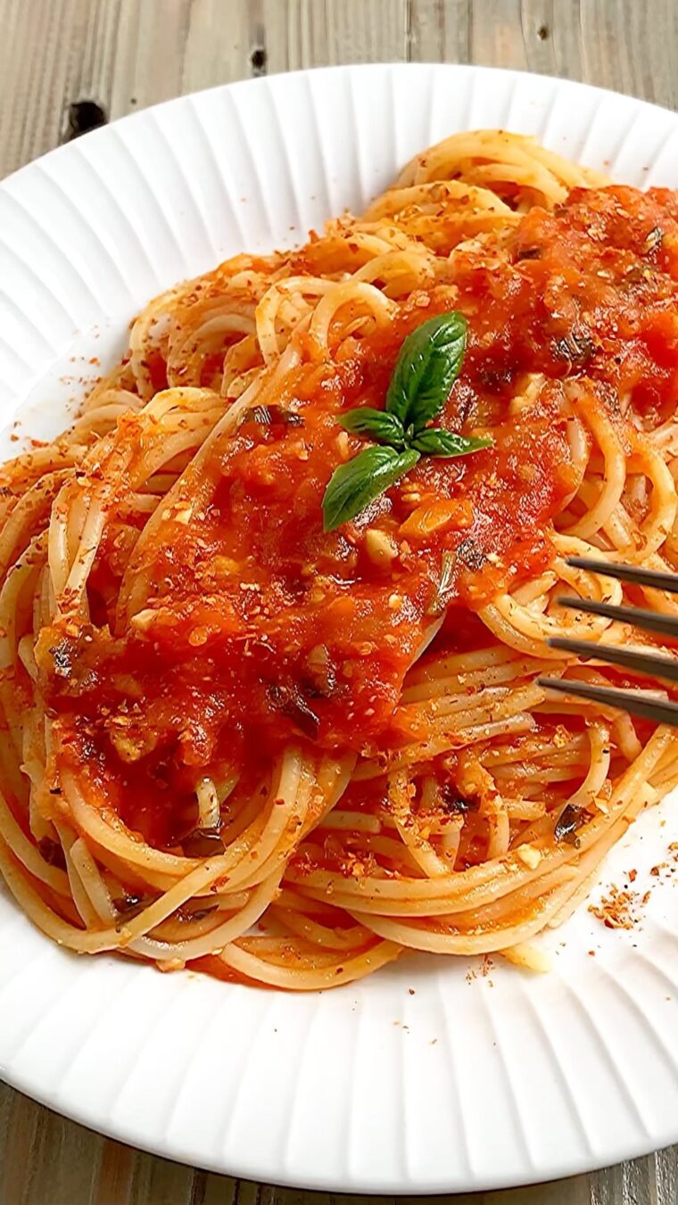Resep Spaghetti Arrabiata (Vegetarian) Dari lilyminarosa