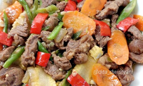 Tumisan Daging Sayur