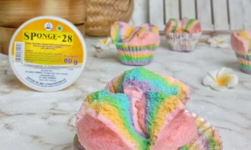 Bolu Kukus Mekar Pelangi (Tanpa Soda)
