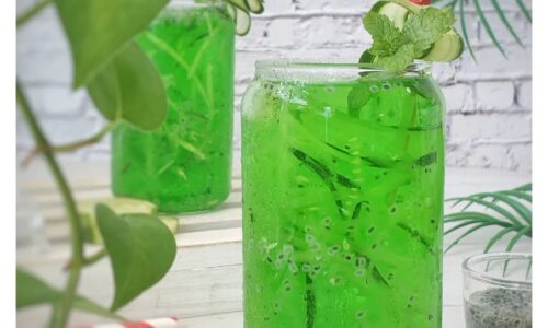 Es Timun Selasih Syrup Melon - Minuman dari Selasih