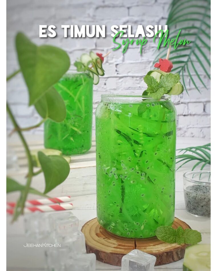 Resep Es Timun Selasih Syrup Melon Dari jeehan_kitchen