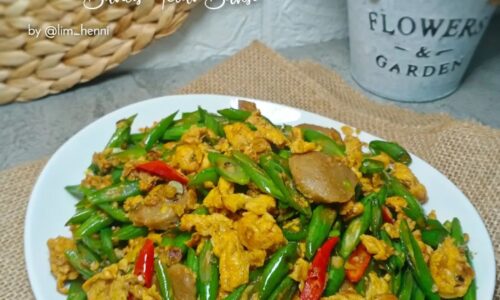 Oseng Buncis Telur Bakso