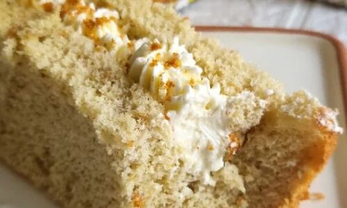 Banana Chiffon Cake With Cream Chesse Frosting