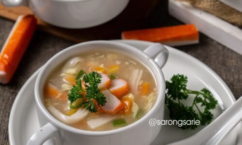 Crab Stick Soup - Masakan dari Telur dan Wortel