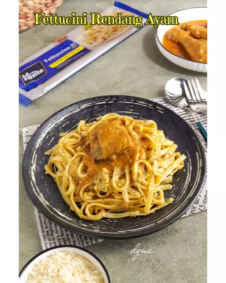 Resep Fettucini Rendang Ayam Dari dapur_dyna
