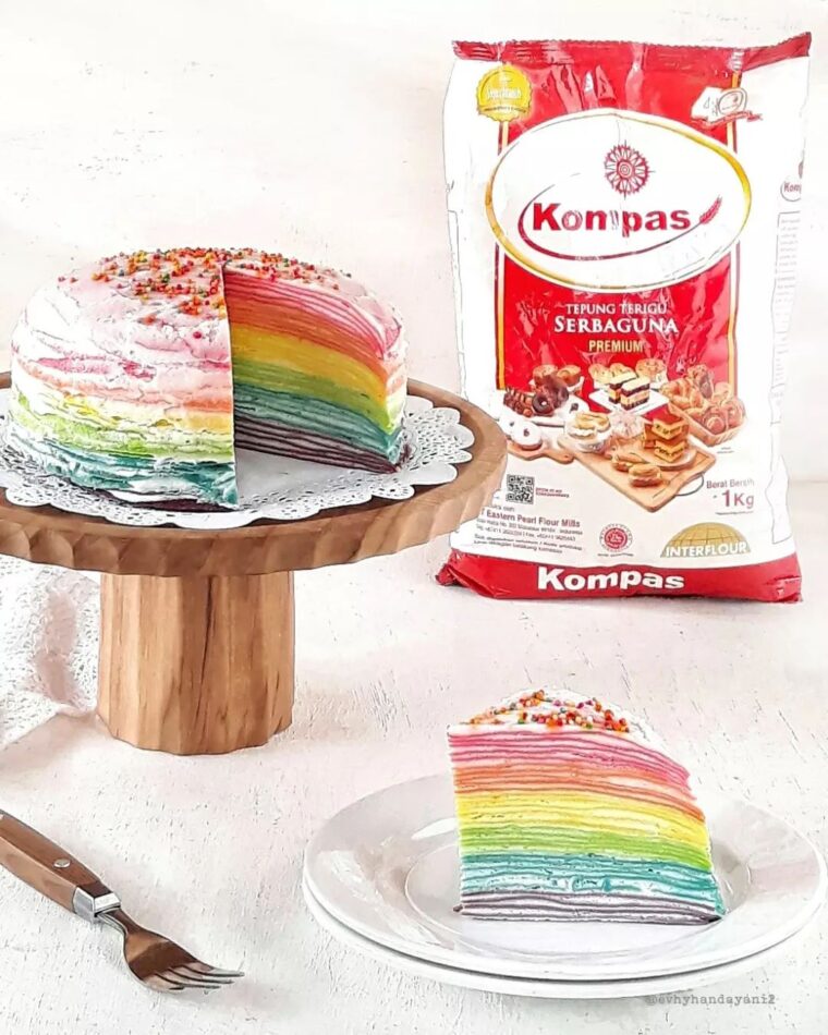 Resep Mille Crepe Cake Rainbow Dari evhyhandayani2