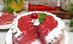 Resep Mille Crepe Red Velvet Dari dhiahoddie