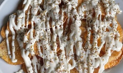 Potato Chips With Cheese Sauce - Camilan dari Kentang