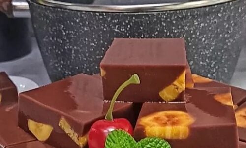 Puding Cokelat Pisang