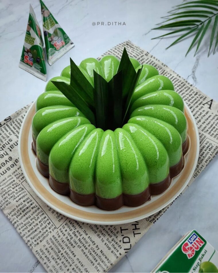 Resep Puding Lumut Pandan Coklat Dari pr.ditha