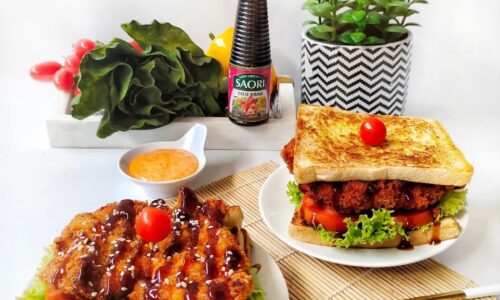 Sandwich Ayam Katsu Saus Tiram
