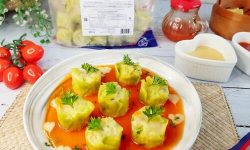 Shifudo Dumpling With Sweet Sour & Cheese Sauce