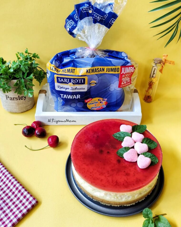 Resep Strawberry Cheesecake Sariroti Dari albiyansmom