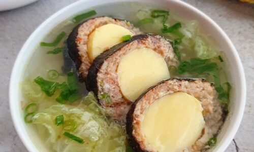 Tofu Daging Gulung Nori - Masakan dari Rumput Laut