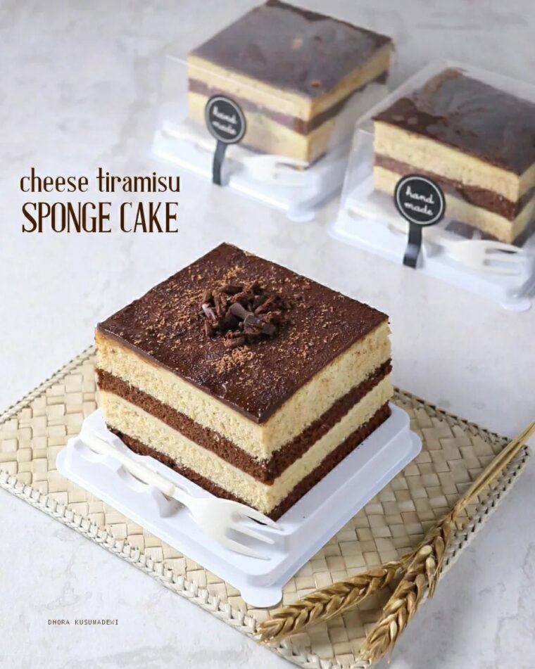 Resep Cheese Tiramisu Sponge Cake Dari dhora_kusumadewi