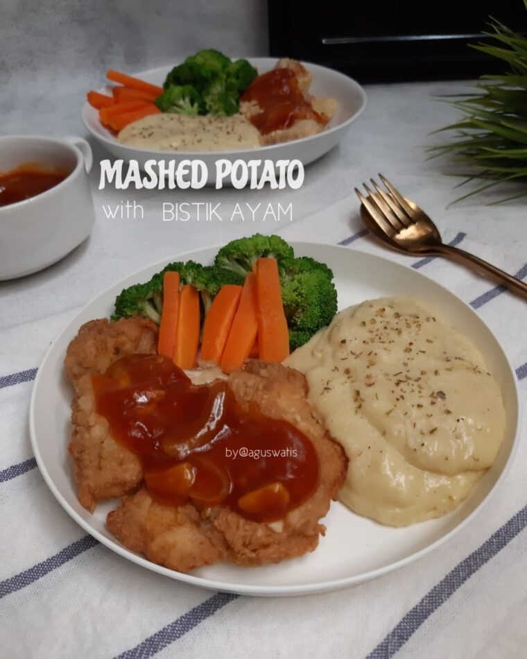 Resep Mashed Potato With Bistik Ayam Dari aguswatis