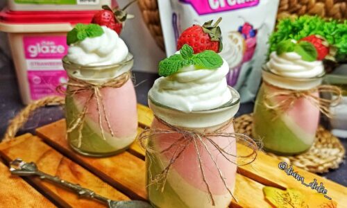 Pannacotta Glaze Colatta - Kue dari Teh Hijau