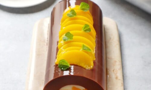 Pudding Coklat Peach - Kue dari Persik