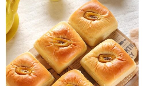 Roti Bantal Pisang Coklat (Eggless)