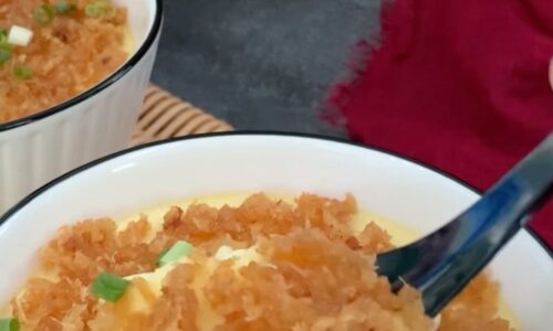 Steamed Eggs - Masakan dari Ebi(rebon)