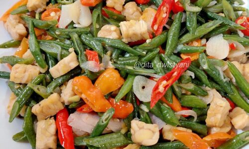Tumis Kacang Panjang Tempe