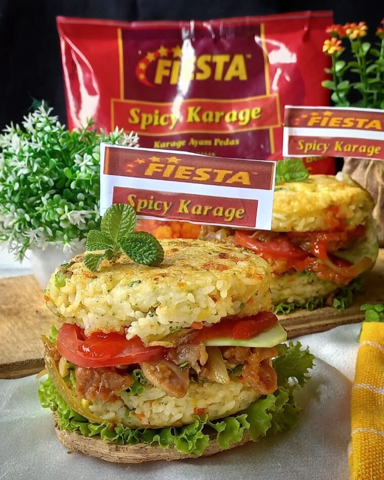 Resep Burger Nasi Sayur Spicy Karage Dari mama_aurel_aerilyn