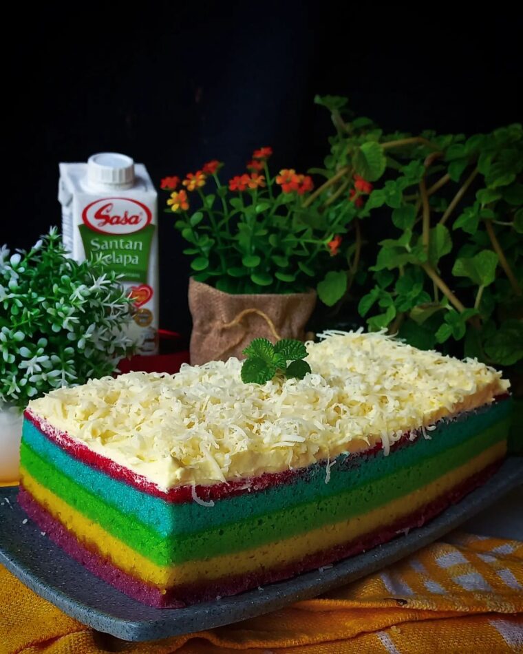 Resep Cassava Rainbow Cake Dari mama_aurel_aerilyn