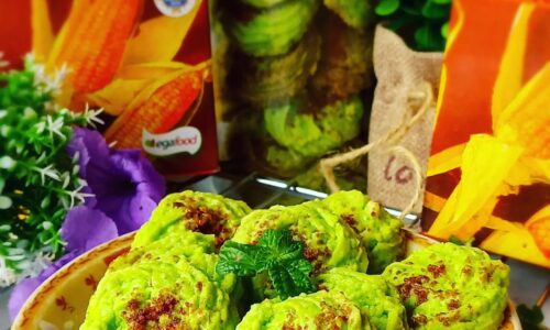 Coconut Pandan Cookies Gula Melaka