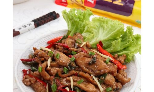 Daging Ayam Iris Pedas Saus Tiram